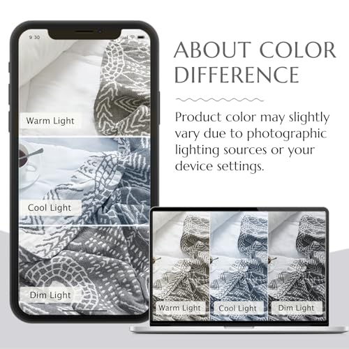 jinchan 100% Cotton Muslin Blanket Twin Boho Throw Blanket 50x60 Gray - color: A. Boho Grey, size: 50"x60"