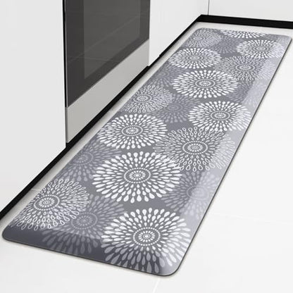 Kitchen Mat Water-Resistant Kitchen Rugs Cushioned Anti-Fatigue Floor Mat - color: Grey, size: 60"L x 17.3"W x 0.8"Th