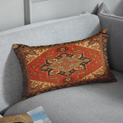 Britimes Throw Pillow Covers Set of 2, 12 x 20 Inch, Aztec Orange Tribal - color: Ethnic Tribal 3, size: 20" x 12" (Pack of 2)
