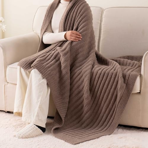 Battilo Soft Chenille Throw Blanket for Couch, Camel Throw Blanket, 50"x60" - color: Camel, size: 50"x60"