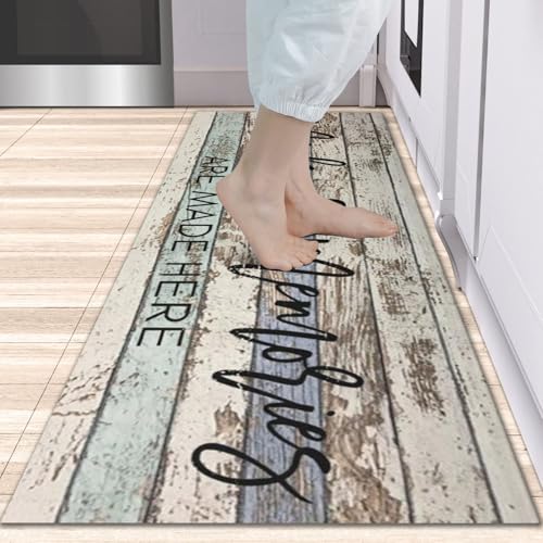 Farmhouse Kitchen Rug Sets of 2 Piece Non Slip Kitchen Rugs and Mats Washable Kitchen Mats for Kitchen Floor Mat Carpet Runner Rugs for Hallway Laundry Decor 17"x30"+17"x47" - color: Kitchen Dance, size: 17" x 30" + 17" x 47" (Set of 2)