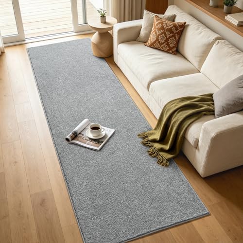 2x8 Grey Runner Rug Washable Non-Slip Soft for Kitchen Hallway Bathroom - color: 09 Grey, size: 2' x 8' (Runner)