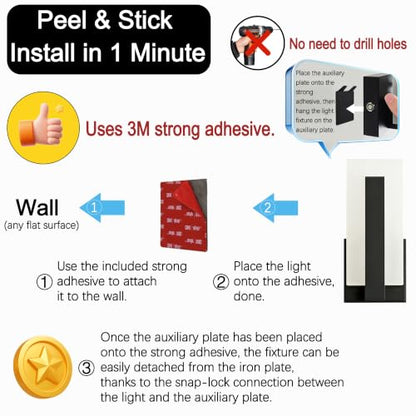Battery Operated wall sconces Set of Two,3 CCT Dimmable Rechargeable Wireless Wall Light with Remote,Modern Black LED Wall Sconce Lighting for Hallway, Bedroom, Living Room - size: 9.8in-Battery Operated