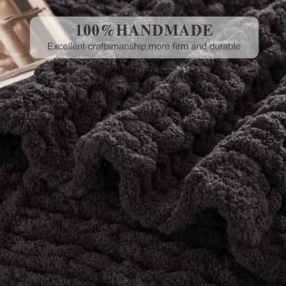 Dark Grey Throw Blanket for Couch, 50"x60" - color: Charcoal