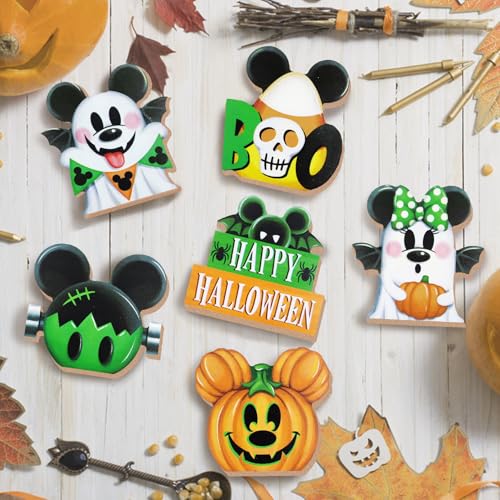 Halloween Tiered Tray Decor, Cute Green Ghost Tray Decorations - style: Halloween Ghost