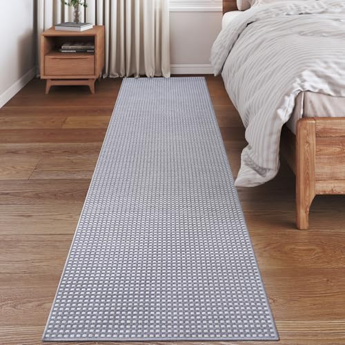 YDKGL Kitchen Runner Rug Mat Non Slip Hallway Runner Washable Gray 2x6 ft - color: A- Light Grey, size: 2' x 6'