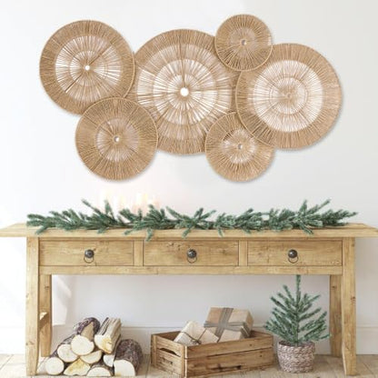 SOONOW Boho Wall Baskets Decor, 6 Pack (20", 17", 15", 13", 11", 9") - size: Extra Large