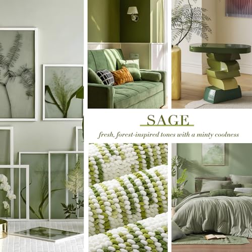 BSICPRO Bathroom Rugs Sets 2 Piece, Modern Bath Mat 20"x32"+16"x24", Sage - color: Sage and White, size: 20" x 32" Plus 16" x 24"