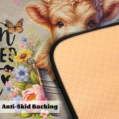Highland Cow Kitchen Rug Non-Slip Indoor Carpet Absorbent Welcome Mat - color: A:a-1