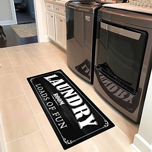 UKELER Laundry Room Rug and Mats Non Slip Durable and Waterproof Farmhouse Laundry Room Rug Runner, 48''×20'' - color: E, size: 48×20 in