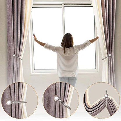 COCIVIVRE 2 Pack Curtain Holdbacks Wall Mounted Curtain Tiebacks Hooks - color: Gold, size: 2 Pack