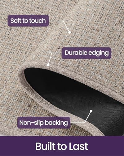 DEXI Hallway Runner Rug 30x84, Non Slip Long Rug for Entryway, Beige - color: Beige, size: 30" X 84" (Runner)