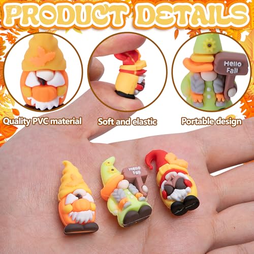 30 Pcs Fall Mini Gnomes Figurines, Thanksgiving Miniature Gnome Ornaments - color: Thanksgiving, size: 30 Pcs