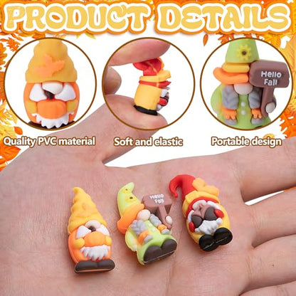 30 Pcs Fall Mini Gnomes Figurines, Thanksgiving Miniature Gnome Ornaments - color: Thanksgiving, size: 30 Pcs