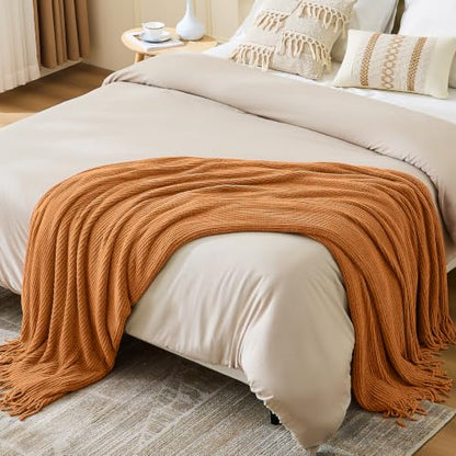 Chenille Yellow Throw Blanket for Couch Bed,Soft Blanket 60"x80" - color: Honey Yellow, size: 60"x80"