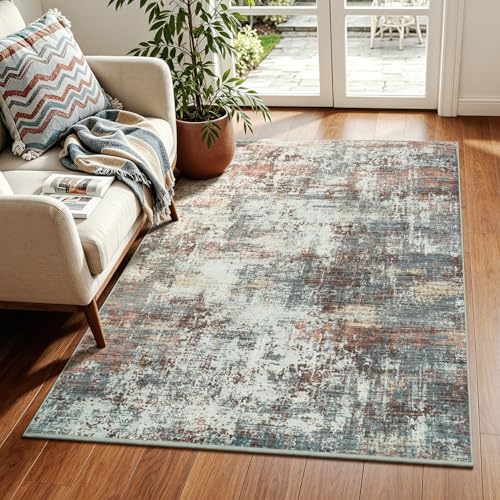 3x5 Area Rug Washable Non Slip, Kithcen Indoor Entrance Door Mat - color: Red, size: 3' x 5' (Rectangular)
