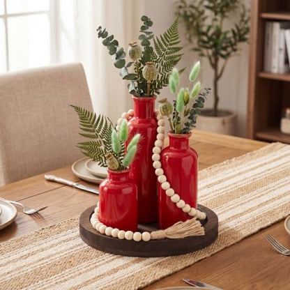 5 Pcs Coffee Table Decor Set, Red - color: Red