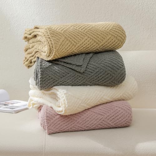 Premium Minky Throw Blanket, Soft Plush Lightweight Cozy Touch - color: Argyle Knit Grey, size: Kids(40″x50″)