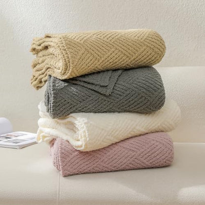Premium Minky Throw Blanket, Soft Plush Lightweight Cozy Touch - color: Argyle Knit Grey, size: Kids(40″x50″)