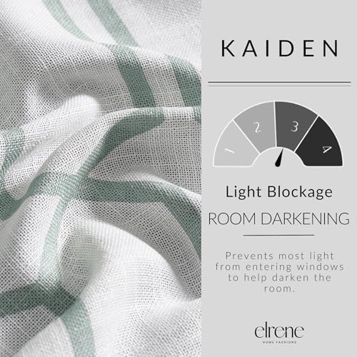 Threadmade Kaiden Geometric Room Darkening Window Curtain, Soft Blue - 52" W x 84" L - color: Soft Blue, size: 52"W x 84"L (Pack of 1)