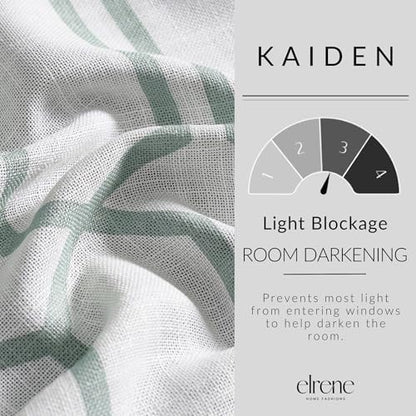 Threadmade Kaiden Geometric Room Darkening Window Curtain, Soft Blue - 52" W x 84" L - color: Soft Blue, size: 52"W x 84"L (Pack of 1)