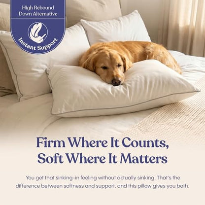 FluffCo Zen Fluff® Down Alternative Bed Pillow - Soft, King Size (1 Pack) - size: King (U.S. Standard)
