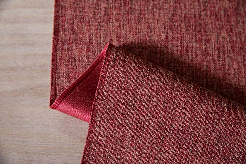 ZeeMart Red Table Runners 108 Inches Long, Burlap Linen Style Rustic Farmhouse Table Runner, Long Boho Dining Table Runner, 13x108 Inches, Red - color: Classic Burlap/Red, size: 108" x 13" (Rectangular)