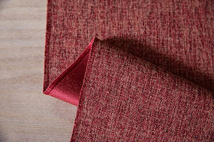 ZeeMart Red Table Runners 60 Inches Long, Burlap Linen Style Rustic Farmhouse Table Runner, Boho Woven Dining Table Runner, 13x60 Inches, Red - color: Classic Burlap/Red, size: 60" x 13" (Rectangular)
