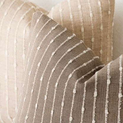 Foindtower Boho Striped Boucle Lumbar Throw Pillow Covers 12x20 Taupe Gray - color: Taupe Gray, size: 20" x 12" (Pack of 2)