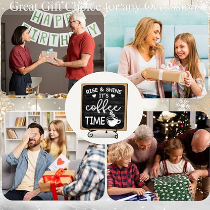 Farmhouse Coffee Bar Sign, Rise & Shine It's Coffee Time - color: Farmhouse Coffee