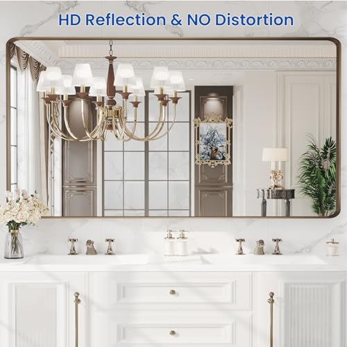 WEER Bathroom Vanity Mirror Bronze 60X30 Inch - color: Bronze, size: 60"L x 30"W