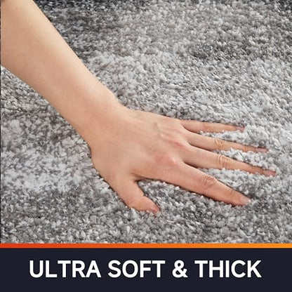 Bathroom Rugs,Soft Microfiber Shaggy Bath Mats,24"x16" Grey - color: Grey, size: 1'4" x 2' (Rectangular)