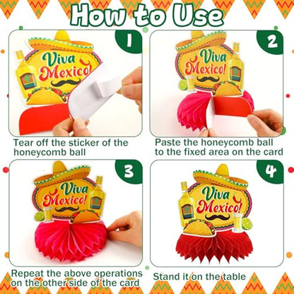 10Pcs Fiesta Party Decorations Mexican Cinco De Mayo Centerpieces - style: Fiesta Style