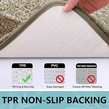 Arotive Microfiber Bathroom Rugs, Shaggy Soft Absorbent Bath Rug, 47x24 - color: Coffee, size: 47" X 24"