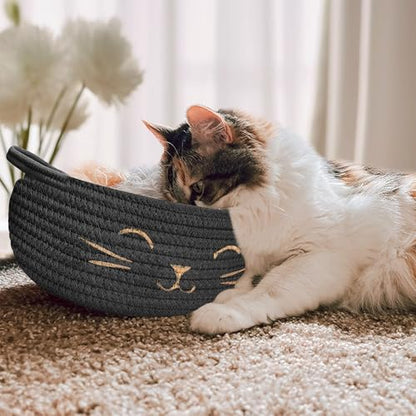 Small Cat Toy Basket, Gift Baskets Empty for Baby Shower,9.8" x 4" - size: 9.8"D x 4"H