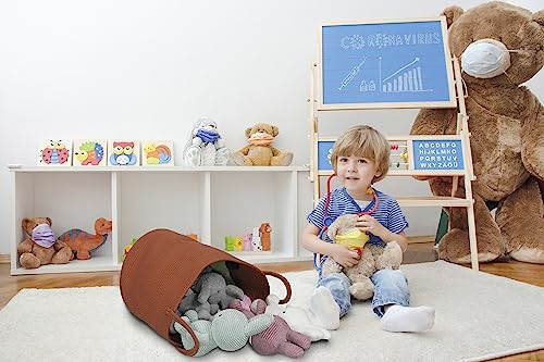 XUANGUO Cotton Rope Laundry Basket Hamper for Clothes Large Rust Red - color: rustic, size: Regular