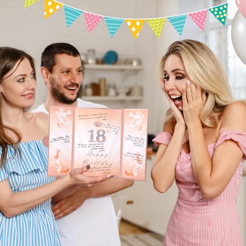 Rose Gold Birthday Party Decorations 18"x12" Guest Sign in Book Alternative - color: Rose Gold
