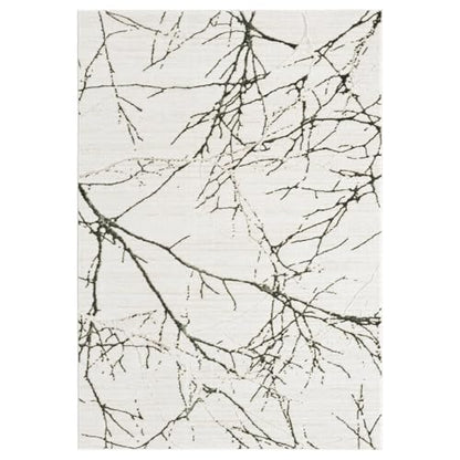 LUXE WEAVERS Modern Abstract Non-Shedding Area Rug Green 4x6 - color: Green, size: 4' x 6' (Rectangular)
