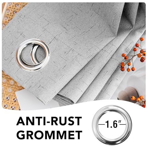 H.VERSAILTEX 100% Blackout Curtains for Bedroom Thermal Insulated Linen Textured Curtains Heat and Full Light Blocking Drapes Living Room Curtains 2 Panel Sets, Glacier Gray, 52x54 Inch - color: Glacier Gray, size: 52"W x 54"L (Pack of 2)