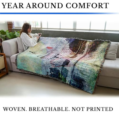 Pure Country Weavers Town 250 Blanket - Gift America 250th Anniversary Tapestry Throw Woven from Cotton - Made in The USA (50x60) - color: The State, size: 72x54