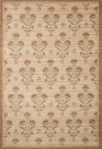 Loloi Chris Loves Julia Rue Wheat/Sage 5'-0" x 7'-6" Area Rug - color: Wheat / Sage, size: 5' x 7'6" (Rectangular)