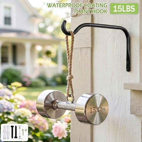 Lifyzoon Plant Hanger Brackets, 12 Inch 2-Pack Metal Hanging Wall Hooks - size: 12Inch-2Pack