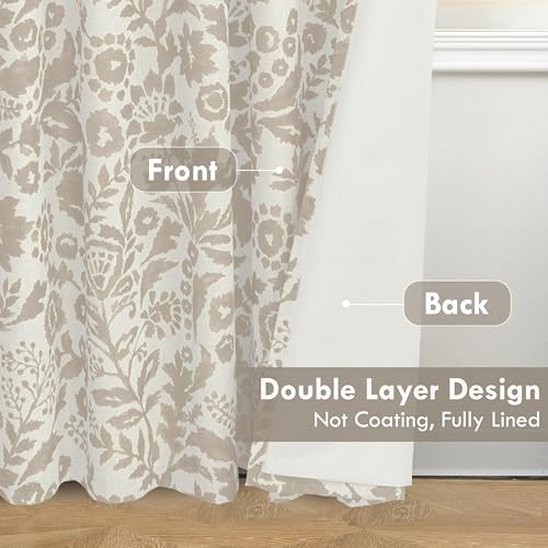 DriftAway Julia 100% Blackout Curtains Grommet 2 Panels, W52xL84, Beige - color: Linen Camel Beige, size: 52"W x 84"L (Pack of 2)