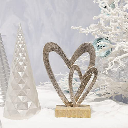 Guichifun Heart Decor Modern Farmhouse Sculpture - color: Silver