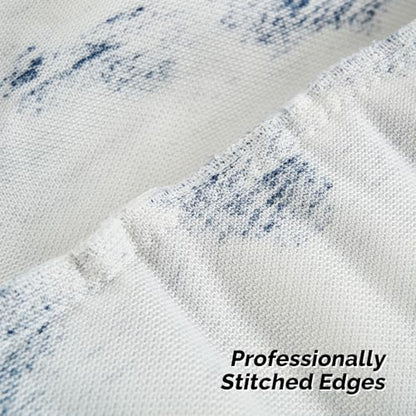 FUTEI Pack of 2 Faux Fur Throw Pillow Covers 12x20 Inch, Blue White - color: Blue White, size: 20" x 12" (Pack of 2)