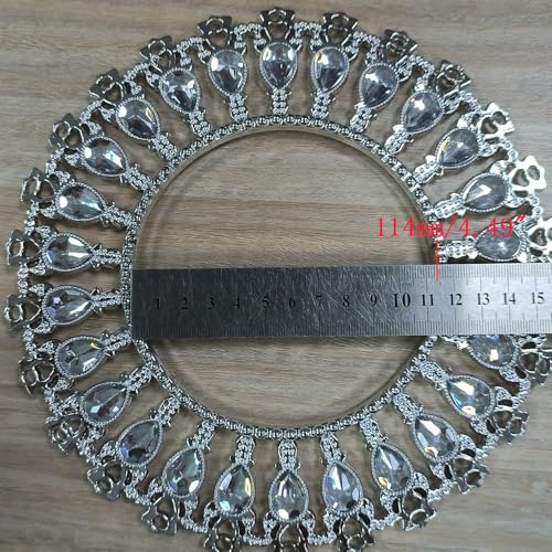 2 Pack Shiny Silver Curtain Tiebacks Round Holdbacks, 26 Crystals - style: 26 Crystals Silver