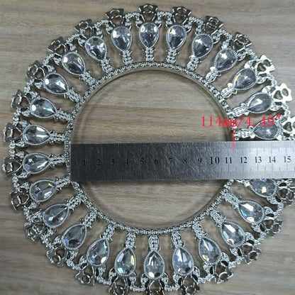2 Pack Shiny Silver Curtain Tiebacks Round Holdbacks, 26 Crystals - style: 26 Crystals Silver