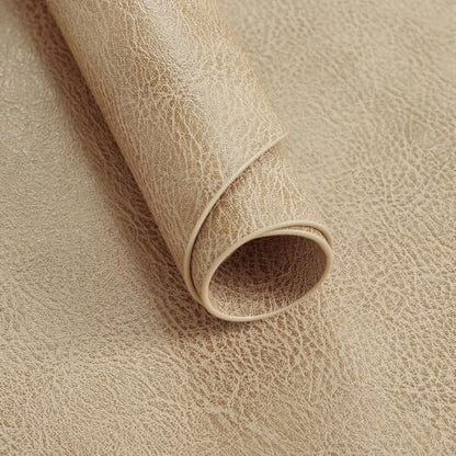 MOSAYT Vinyl Faux Leather Placemats, Set of 6, Apricot - color: Apricot