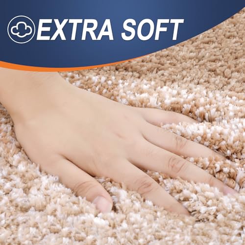 OLANLY Small Bathroom Rugs 24x16, Extra Soft Absorbent Microfiber Bath Rugs - color: Beige, size: 24" X 16"