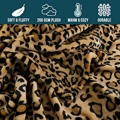 PAVILIA Cheetah Fleece Throw Blanket | Cheetah Leopard Animal Print Flannel Blanket | Soft Velvet Lightweight Microfiber Blanket for Couch Sofa | 50x60 Inches - color: Cheetah, size: 50 x 60 Inches - Throw